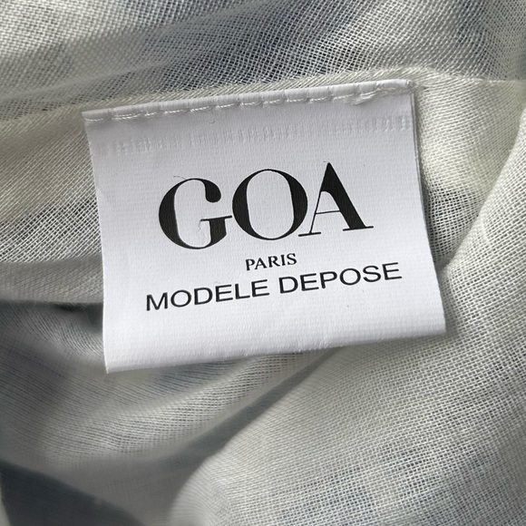 GOA Paris Blue and White Ikat Print  Maxi Dress Cotton Excellent Size M - Picture 8 of 10